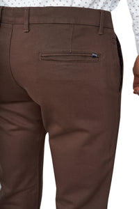 COFFEE COLOR NARROW FIT PLAIN CHINOS 5110