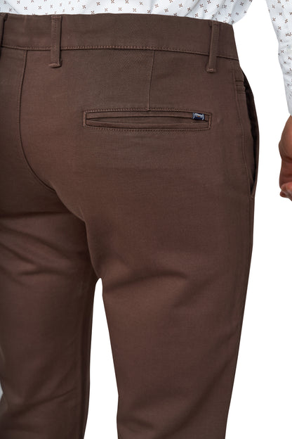 COFFEE COLOR NARROW FIT PLAIN CHINOS 5110