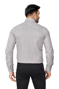 GREY COLOUR CHECKS FULL SLEEVES FORMAL SHIRT | K-6012