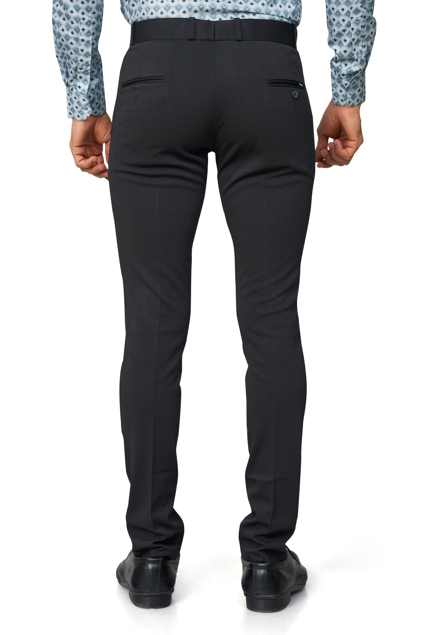 Black Color Textured Plain Trouser for Men | Stylish & Comfortable Bottomwear 251078476