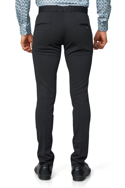 Black Color Textured Plain Trouser for Men | Stylish & Comfortable Bottomwear 251078476