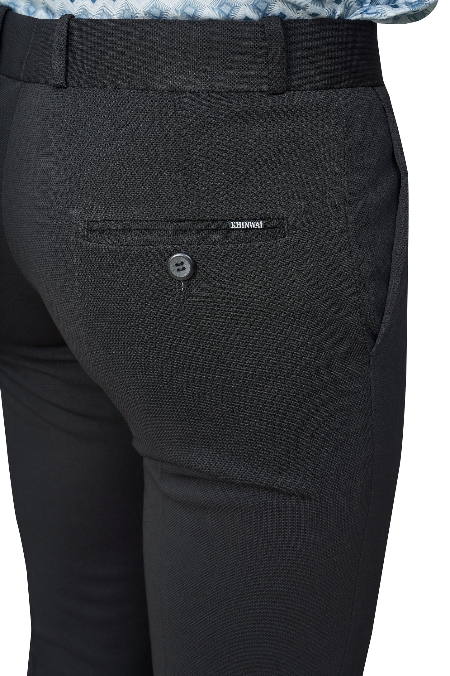 Black Color Textured Plain Trouser for Men | Stylish & Comfortable Bottomwear 251078476