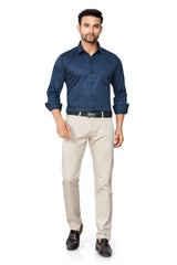 NBLUE COLOUR PLAIN FULL SLEEVES FORMAL SHIRT