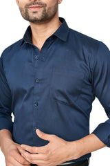 NBLUE COLOUR PLAIN FULL SLEEVES FORMAL SHIRT