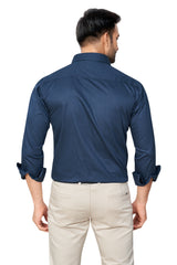 NBLUE COLOUR PLAIN FULL SLEEVES FORMAL SHIRT
