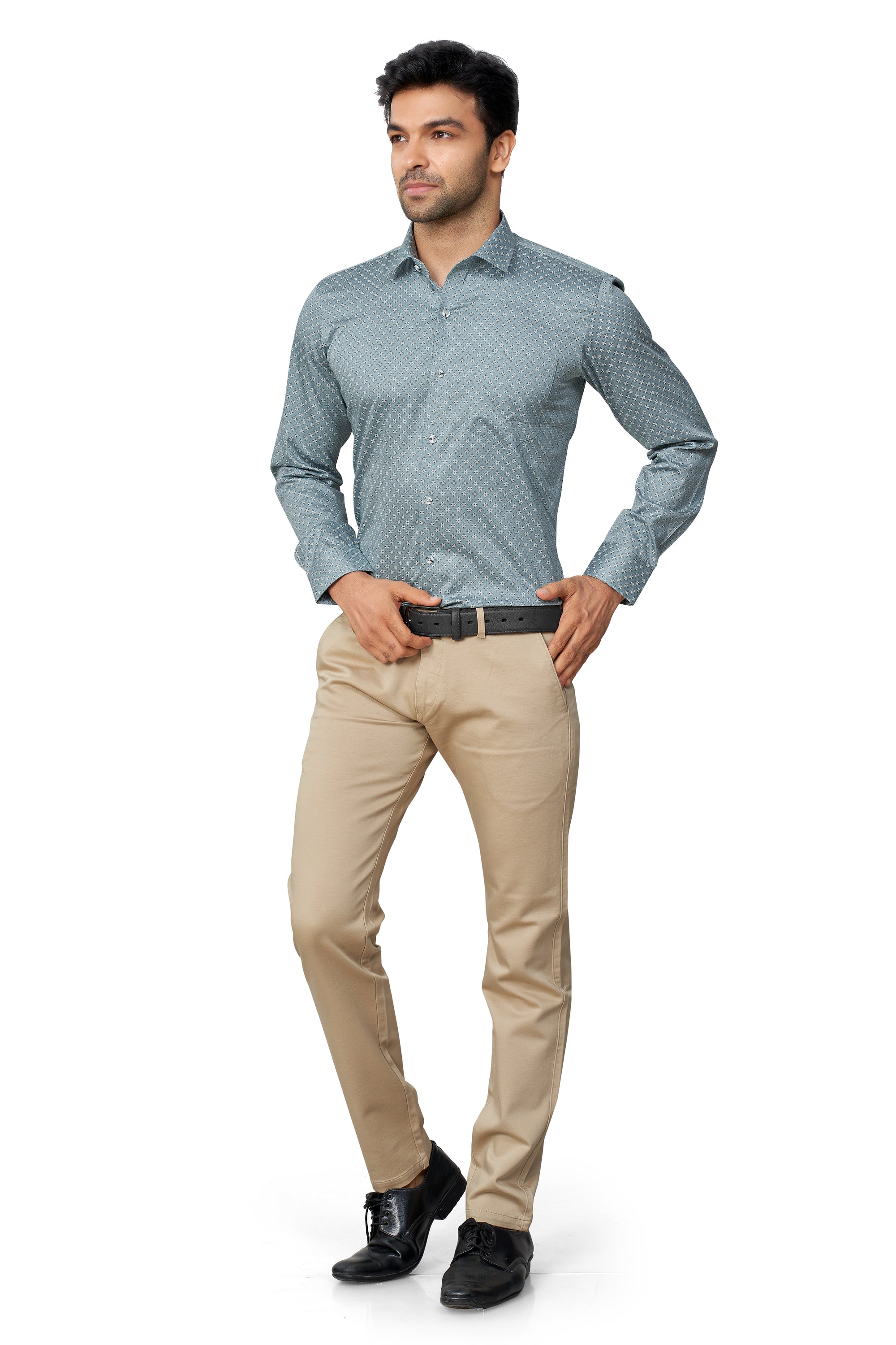 PISTA COLOUR PRINTED FULL SLEEVES FORMAL SHIRT | K-6012