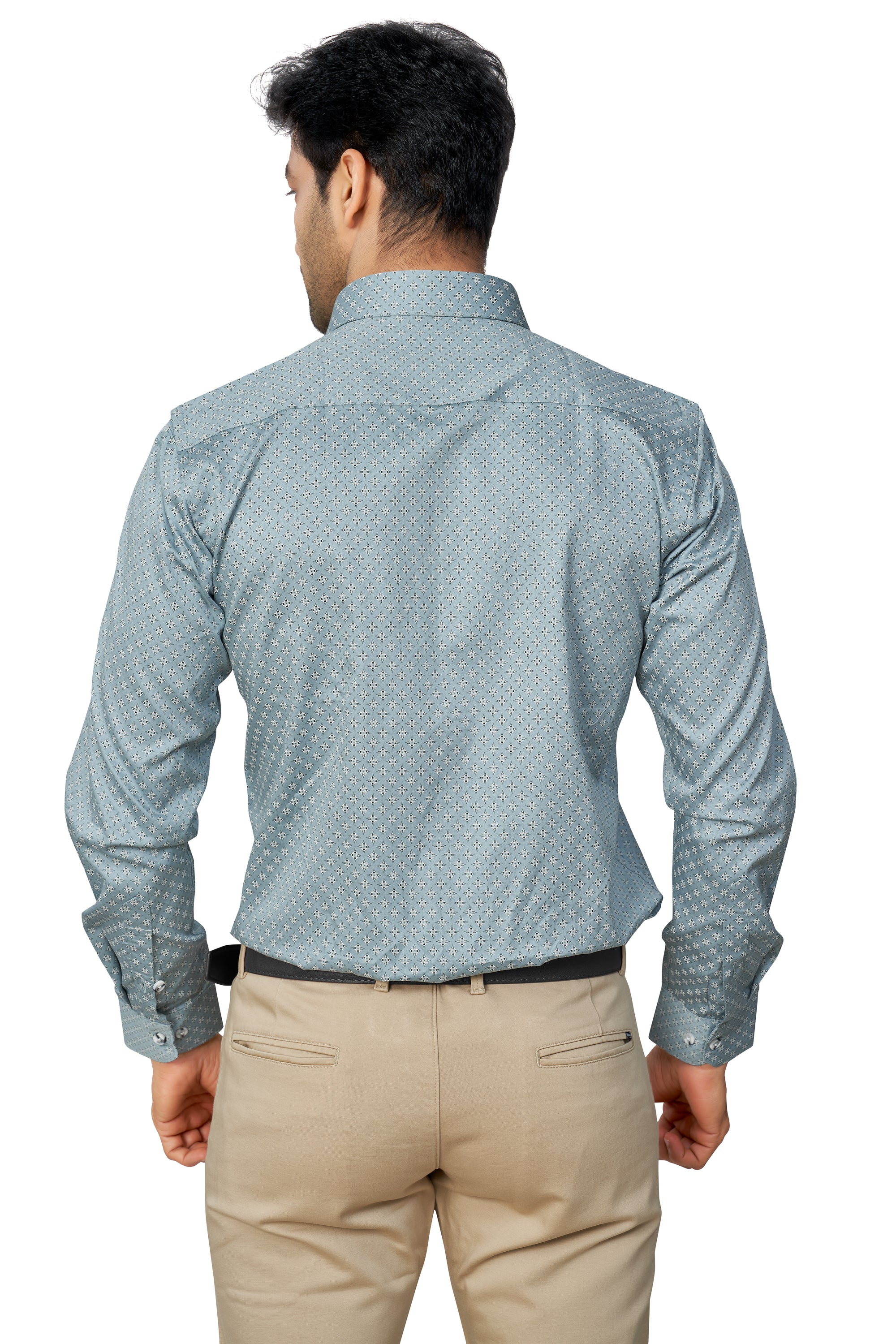 PISTA COLOUR PRINTED FULL SLEEVES FORMAL SHIRT | K-6012