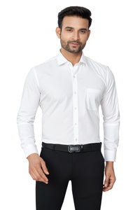 WHITE COLOUR PLAIN FULL SLEEVES FORMAL SHIRT 37964