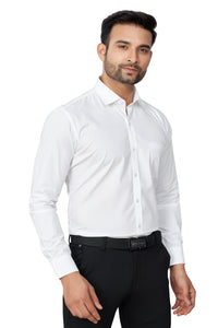 WHITE COLOUR PLAIN FULL SLEEVES FORMAL SHIRT 37964