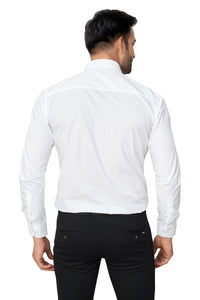 WHITE COLOUR PLAIN FULL SLEEVES FORMAL SHIRT 37964