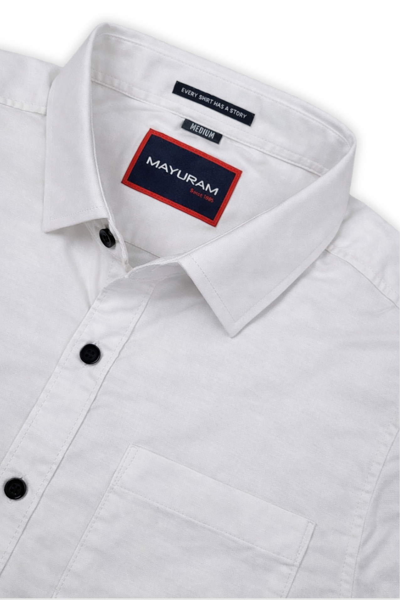 Men Casual White Short Sleeve Shirt - Cotton Comfort 261049774