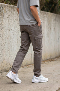 Men Grey Cargos Multi-Pocket Pants 1717