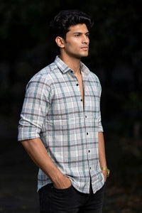Men Pista Checkered Shirt - Casual Party & Office Wear 1089-R