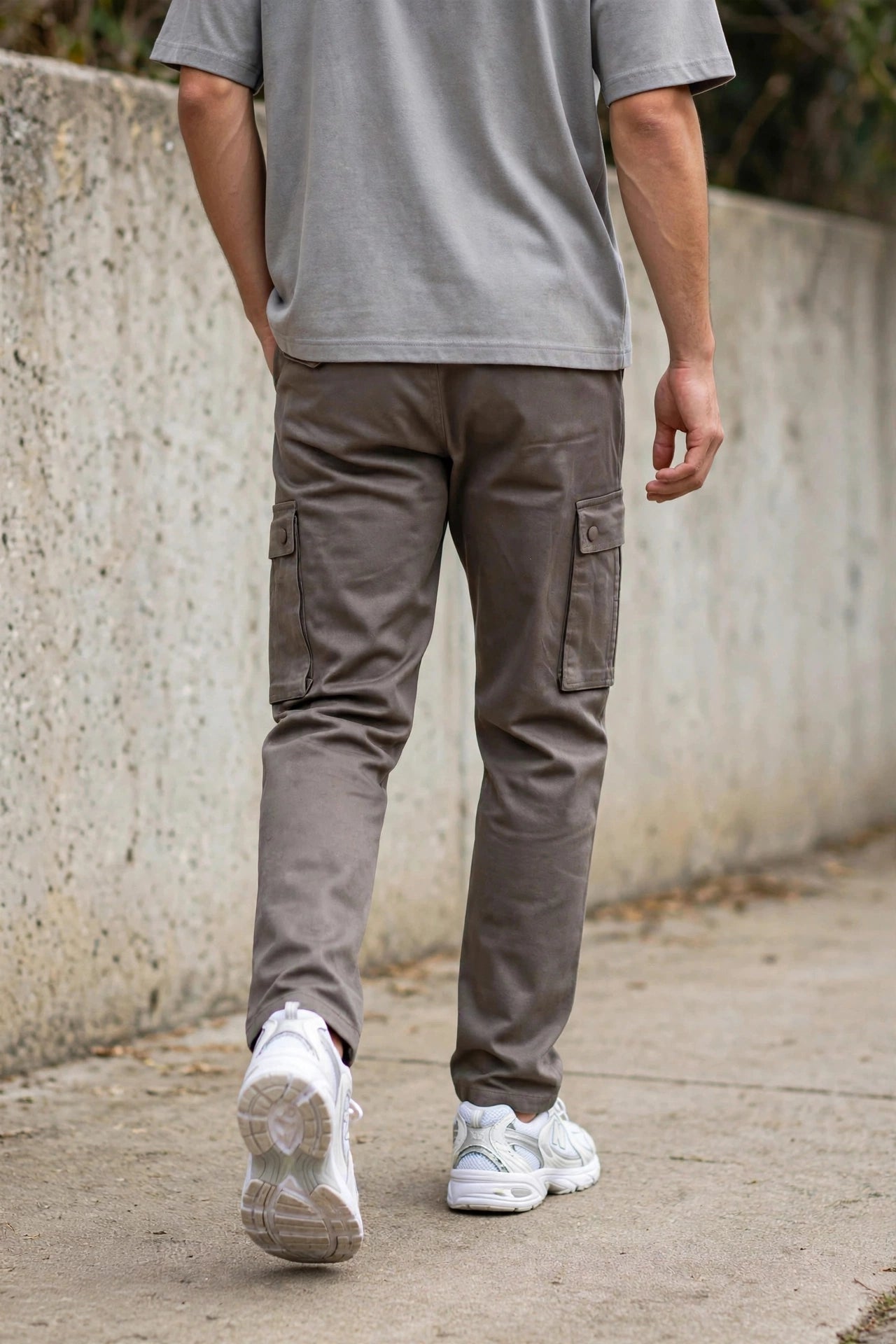 Men Grey Cargos Multi-Pocket Pants 1717