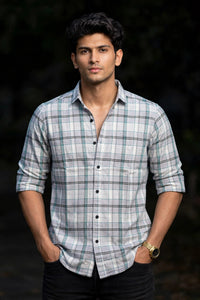 Men Pista Checkered Shirt - Casual Party & Office Wear 1089-R