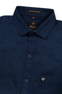 Men Inkblue Solid Casual Shirt | Full Sleeve Shirt JK-455