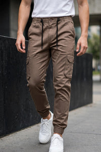 Men Chiku Cargo Jogger Pants - 6 Pocket Slim Fit P-402